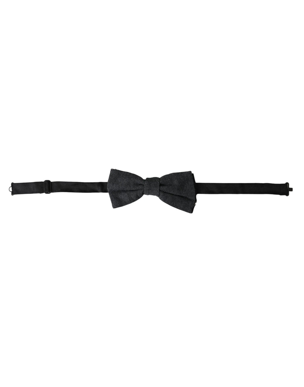 Dolce & Gabbana Dark Gray Silk Adjustable Neck Men Bow Tie - Zeiniez