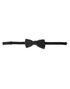 Dolce & Gabbana Dark Gray Silk Adjustable Neck Men Bow Tie - Zeiniez