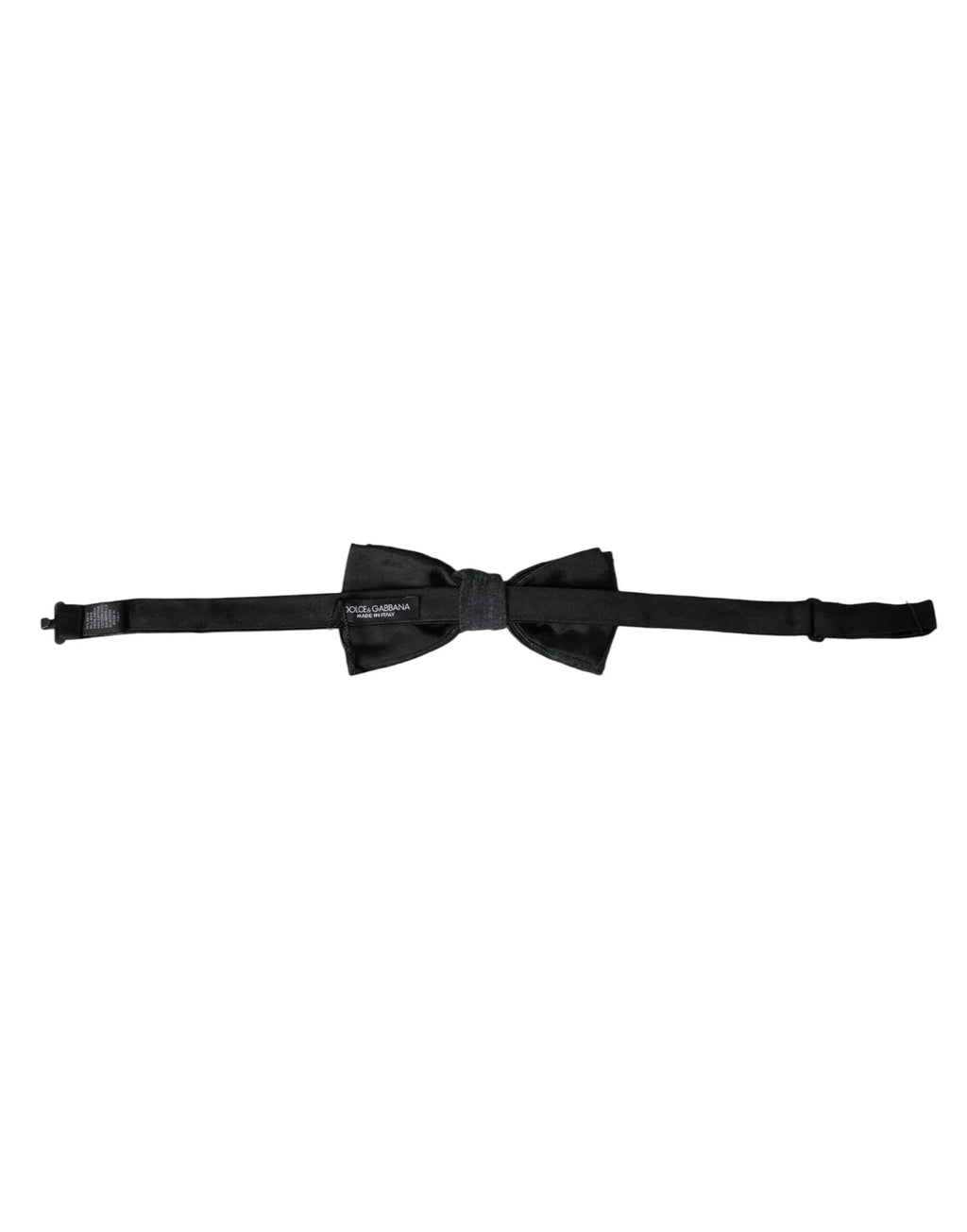 Dolce & Gabbana Dark Gray Silk Adjustable Neck Men Bow Tie - Zeiniez