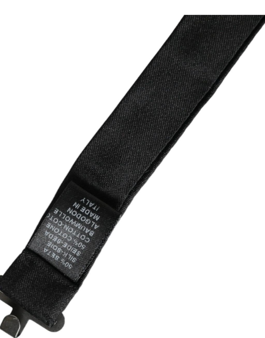 Dolce & Gabbana Dark Gray Silk Adjustable Neck Men Bow Tie - Zeiniez