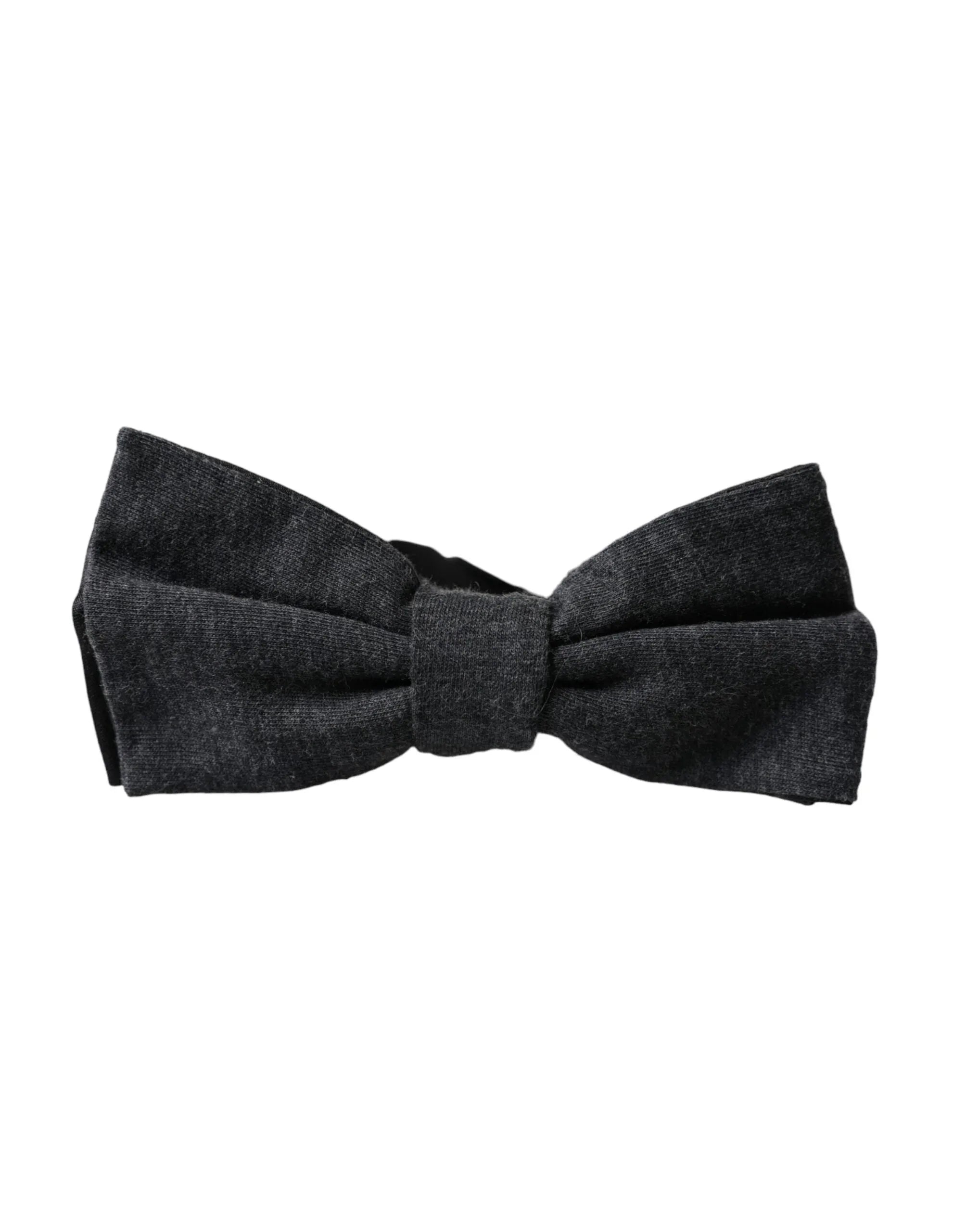 Dolce & Gabbana Dark Gray Silk Adjustable Neck Men Bow Tie - Zeiniez