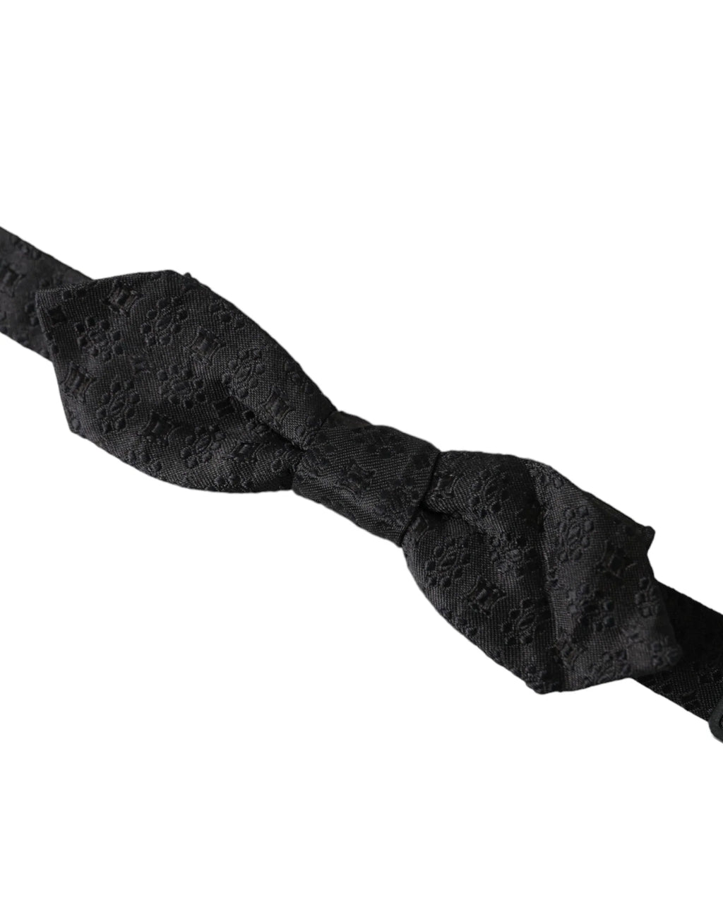 Dolce & Gabbana Black Silk Fantasy Adjustable Neck Men Bow Tie - Zeiniez