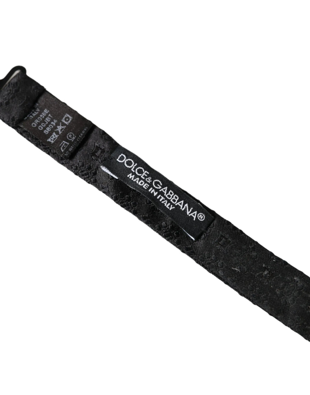 Dolce & Gabbana Black Silk Fantasy Adjustable Neck Men Bow Tie - Zeiniez