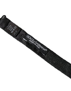 Dolce & Gabbana Black Silk Fantasy Adjustable Neck Men Bow Tie - Zeiniez