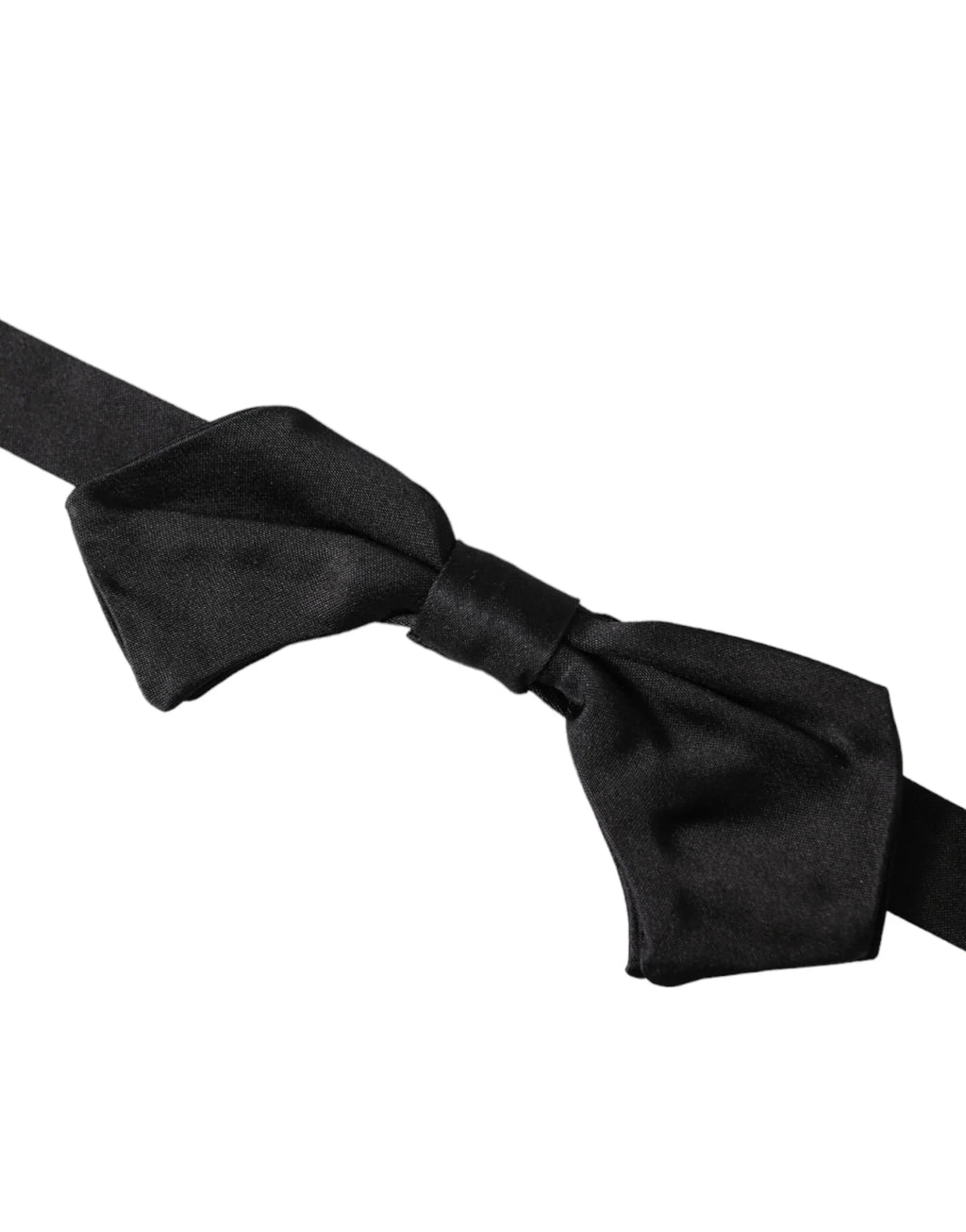 Dolce & Gabbana Black Satin Silk Adjustable Neck Men Bow Tie - Zeiniez
