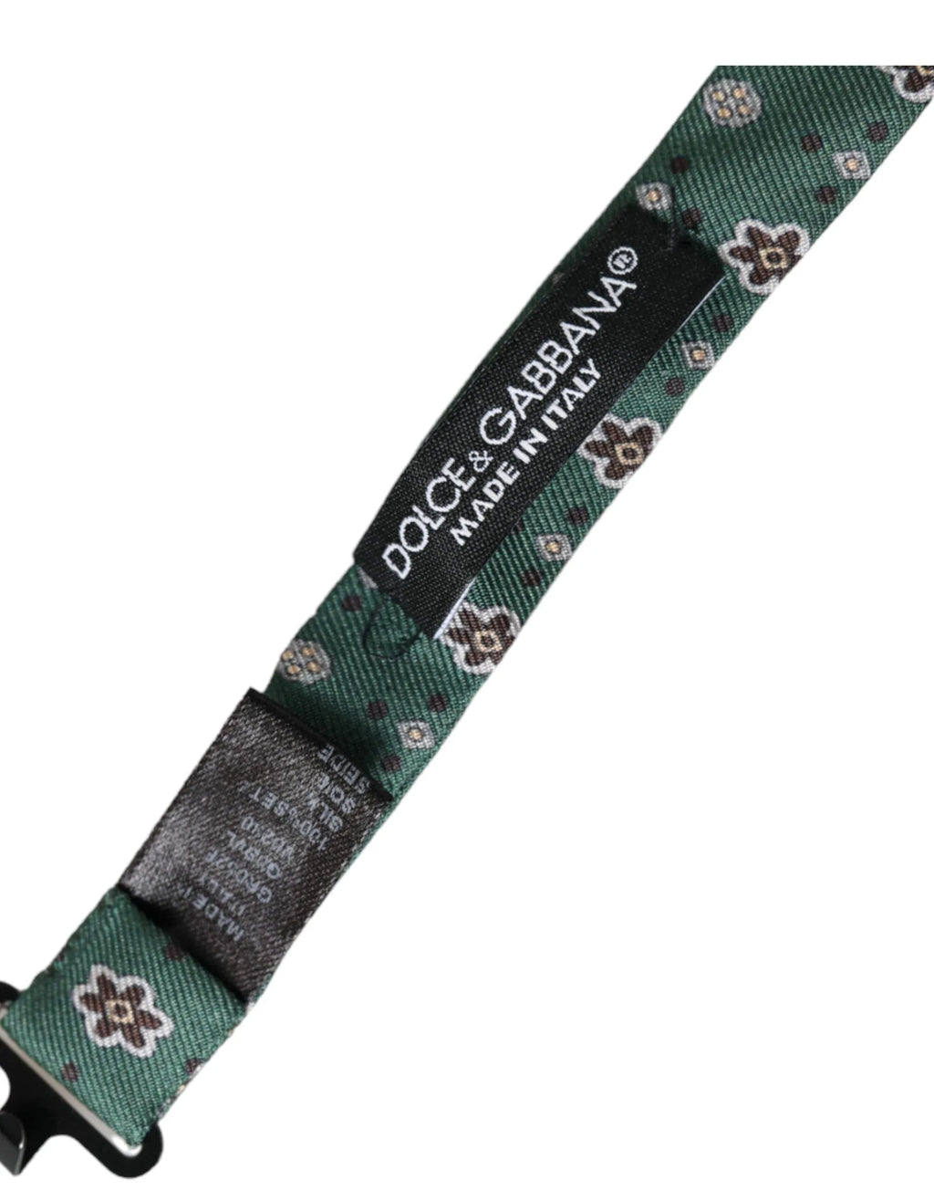 Dolce & Gabbana Mint Green Floral Adjustable Neck Men Bow Tie - Zeiniez