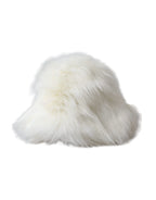 Dolce & Gabbana White Acrylic Fur Womens Bucket Hat - Zeiniez