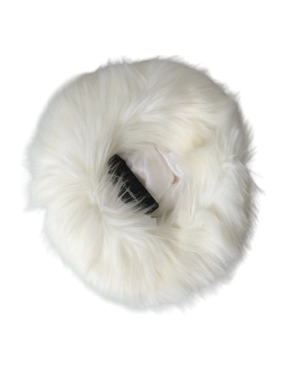 Dolce & Gabbana White Acrylic Fur Womens Bucket Hat - Zeiniez