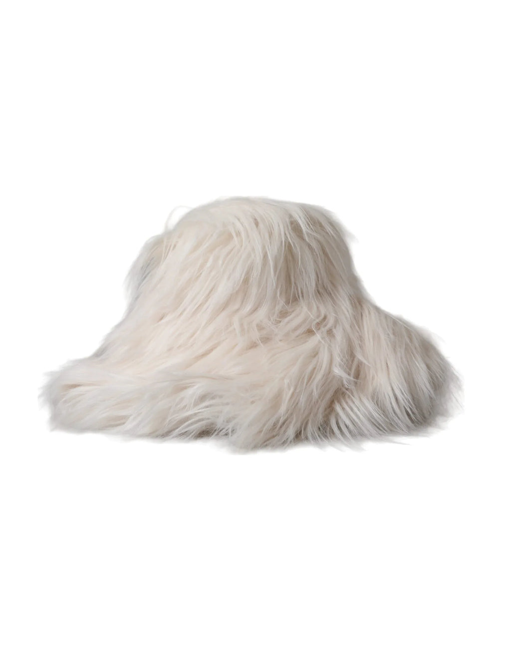 Dolce & Gabbana Off White Acrylic Fur Womens Bucket Hat - Zeiniez