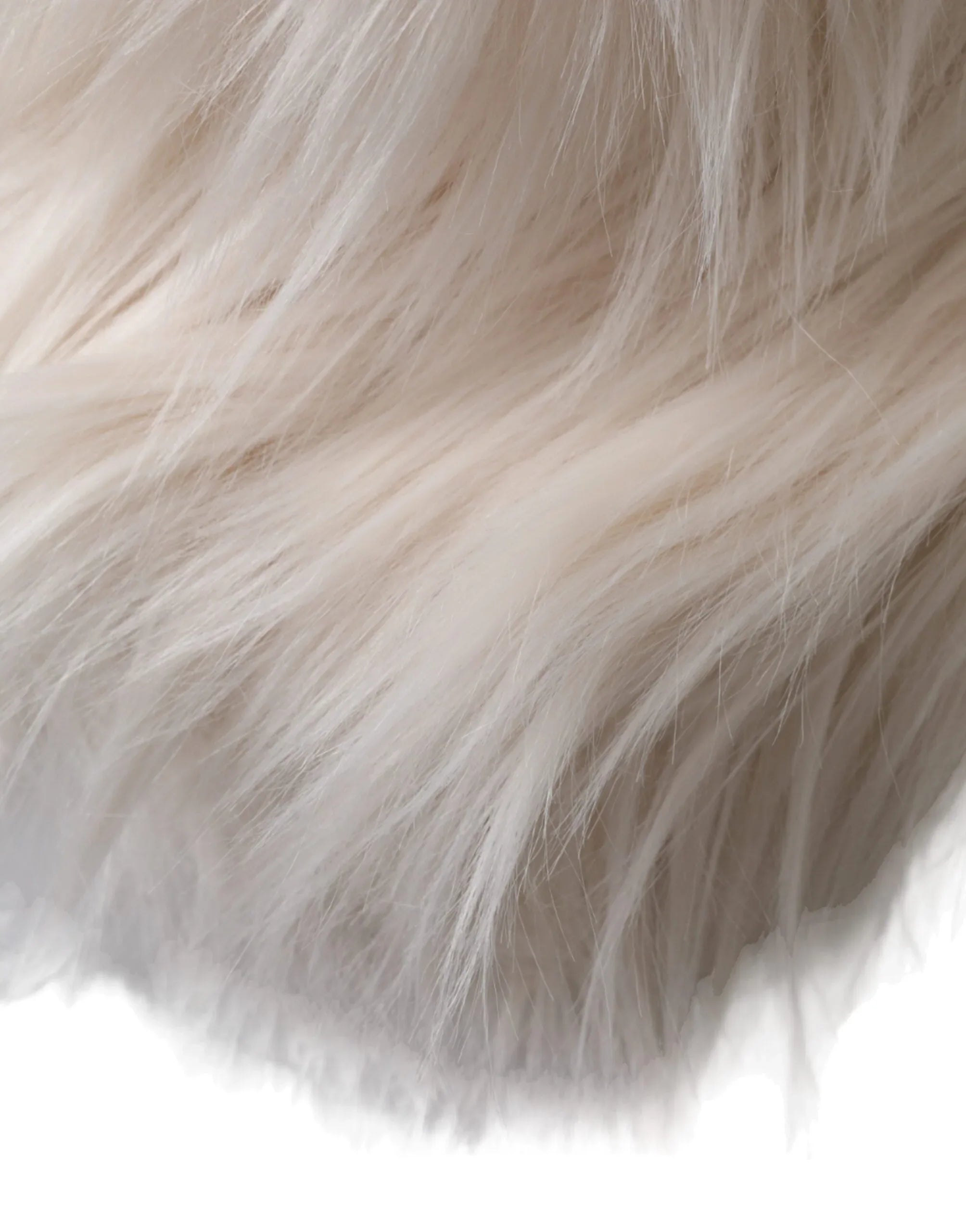 Dolce & Gabbana Off White Acrylic Fur Womens Bucket Hat - Zeiniez