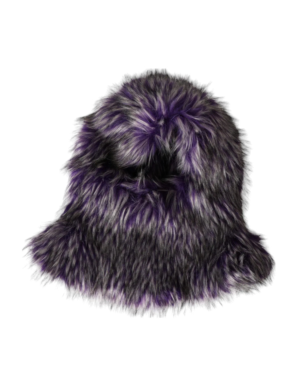 Dolce & Gabbana Purple Faux Fur Whole Head Wrap Hat - Zeiniez