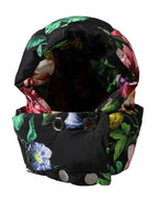 Dolce & Gabbana Black Floral Print Whole Head Wrap Hat - Zeiniez