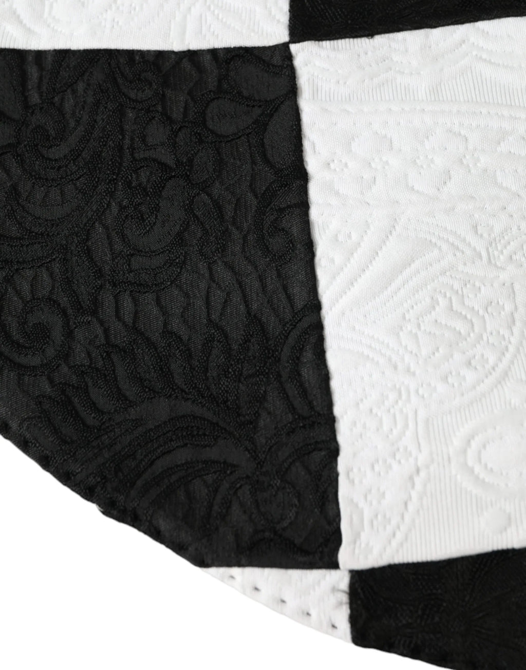 Dolce & Gabbana Black White Checkered Wide Brim Floppy Hat - Zeiniez