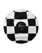 Dolce & Gabbana Black White Checkered Wide Brim Floppy Hat - Zeiniez