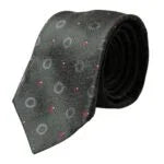 Dolce & Gabbana Dark Gray 100% Silk Fantasy Adjustable Men Tie - Zeiniez