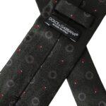 Dolce & Gabbana Dark Gray 100% Silk Fantasy Adjustable Men Tie - Zeiniez