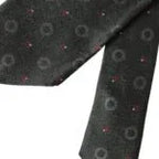 Dolce & Gabbana Dark Gray 100% Silk Fantasy Adjustable Men Tie - Zeiniez