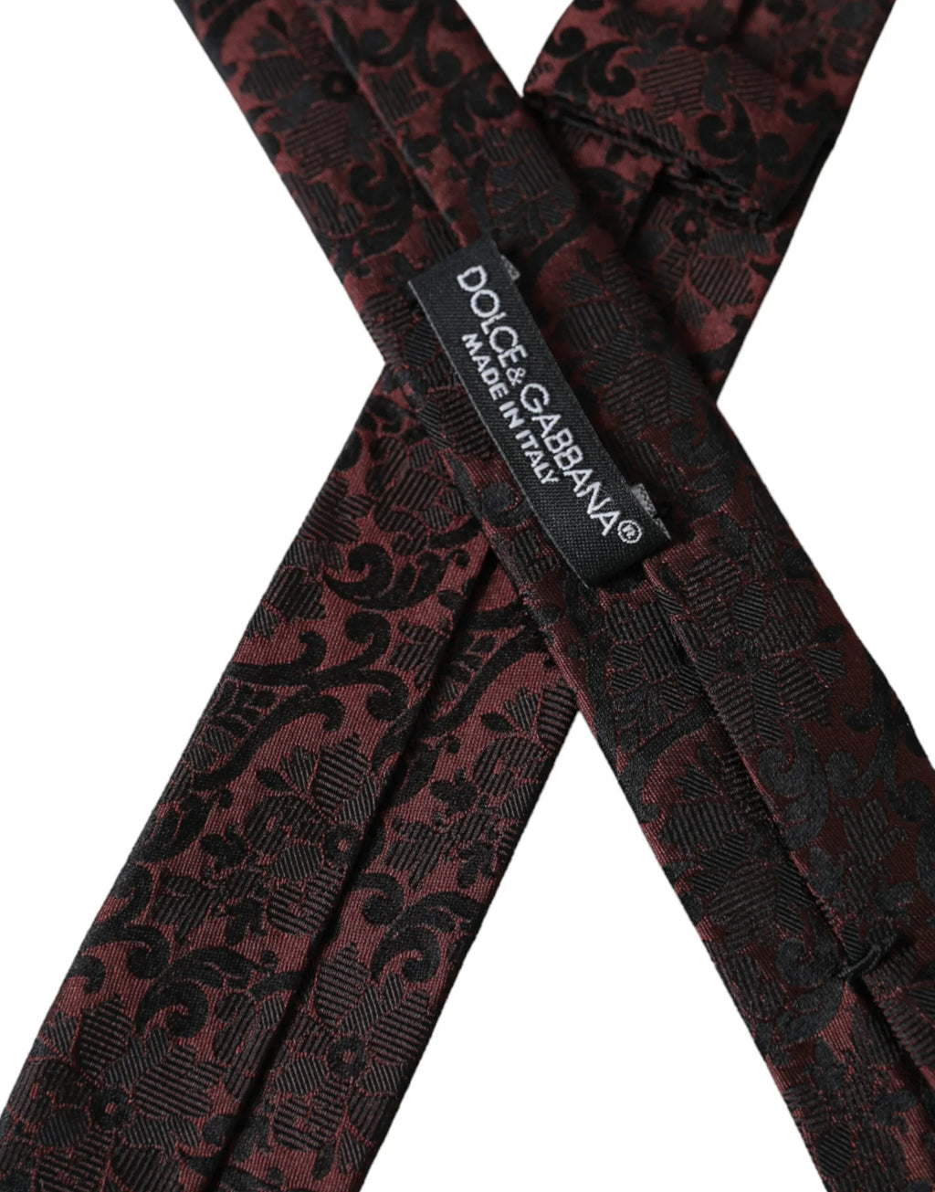 Dolce & Gabbana Maroon Floral Fantasy Silk Adjustable Men Tie - Zeiniez