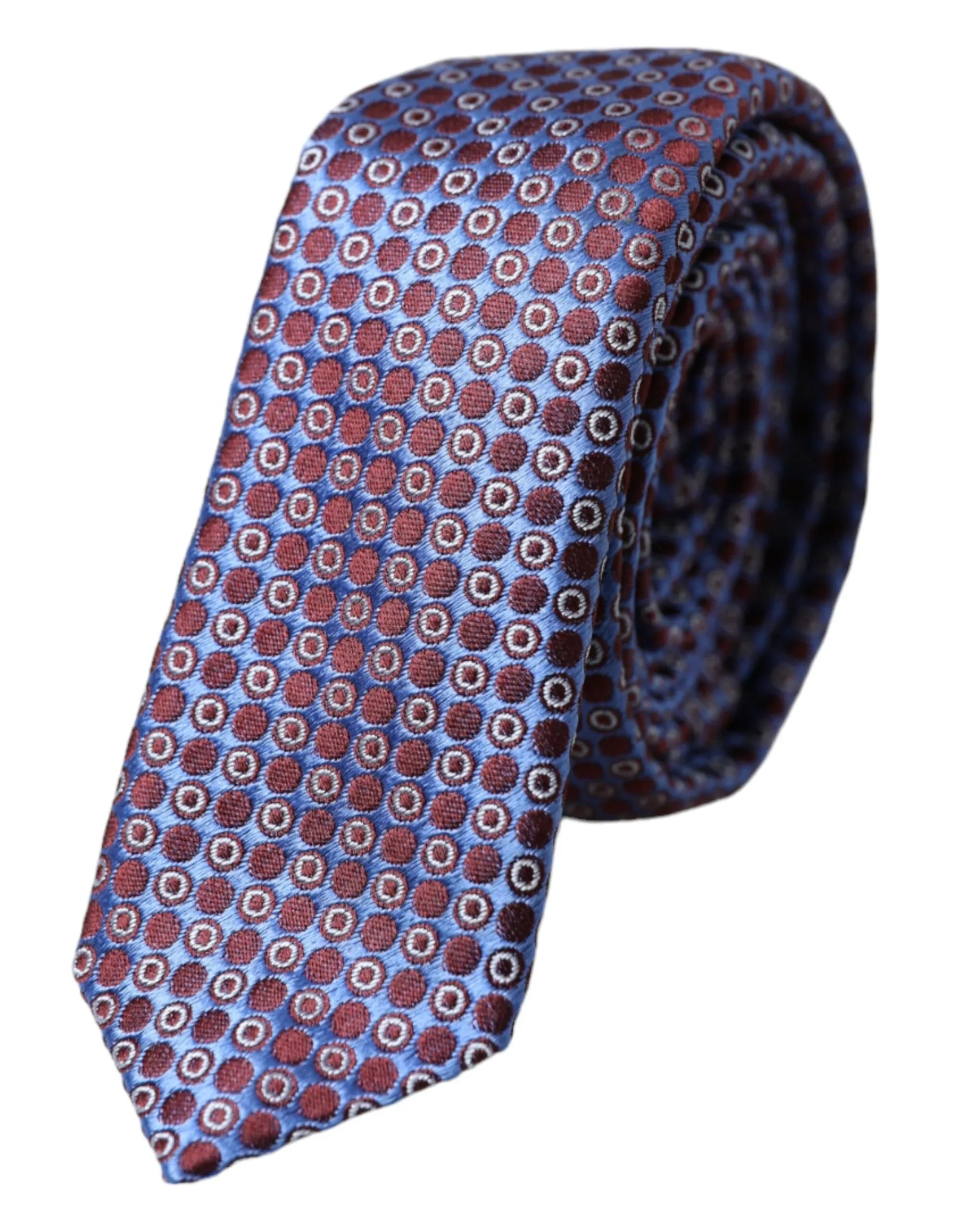 Dolce & Gabbana Blue Purple Patterned Silk Adjustable Men Tie - Zeiniez