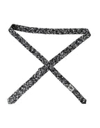Dolce & Gabbana Black Trumpet Print Silk Adjustable Tie - Zeiniez