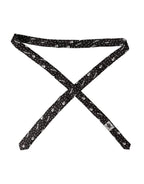 Dolce & Gabbana Black Guitar Print Silk Adjustable Tie - Zeiniez