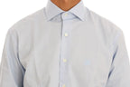Cavalli Light Blue Cotton Slim Fit Dress Shirt - Zeiniez