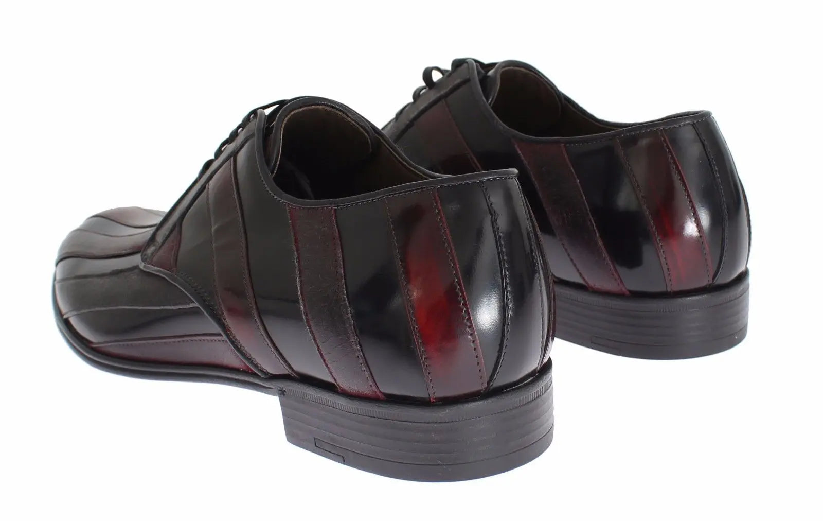Dolce & Gabbana Black Bordeaux Leather Dress Formal Shoes Dolce & Gabbana