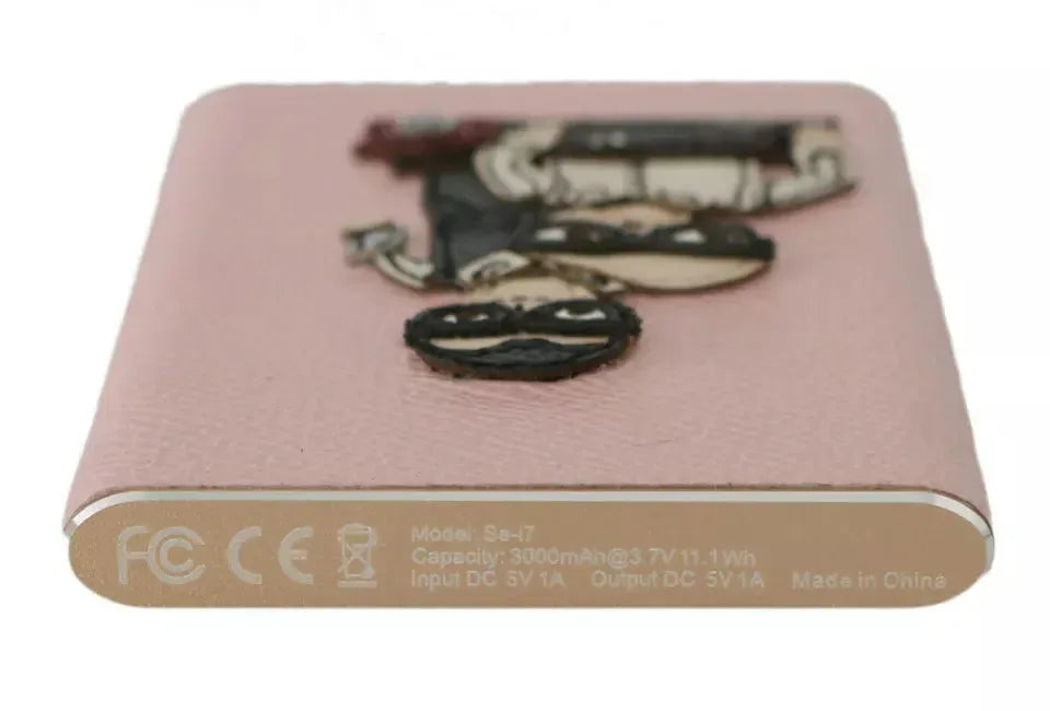 Dolce & Gabbana Charger USB Pink Leather #DGFAMILY Power Bank - Zeiniez