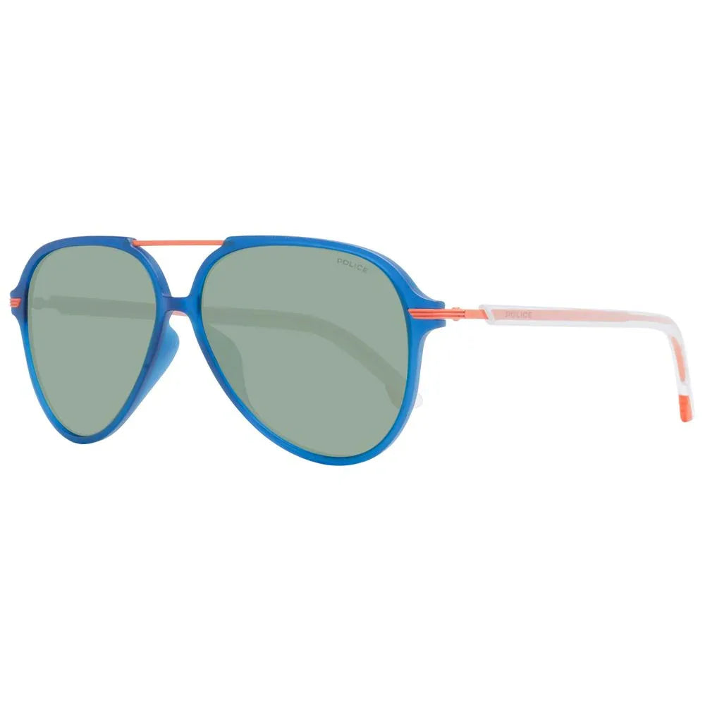 Police Blue Plastic Sunglasses - Zeiniez