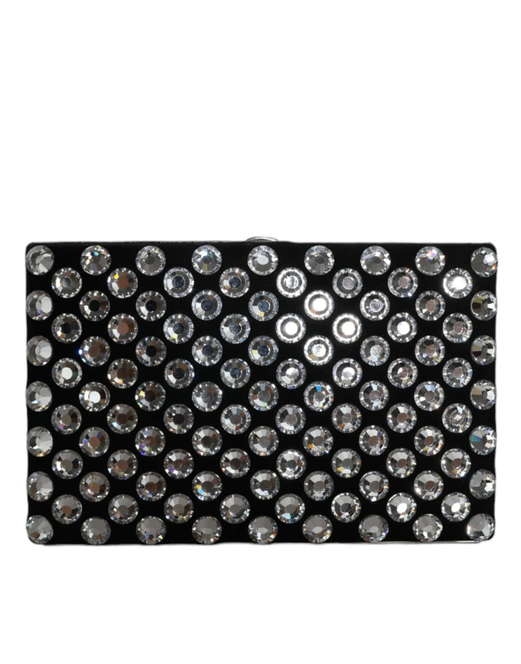 Dolce & Gabbana Black Velvet Crystal Clutch Evening Party Purse Bag - Zeiniez
