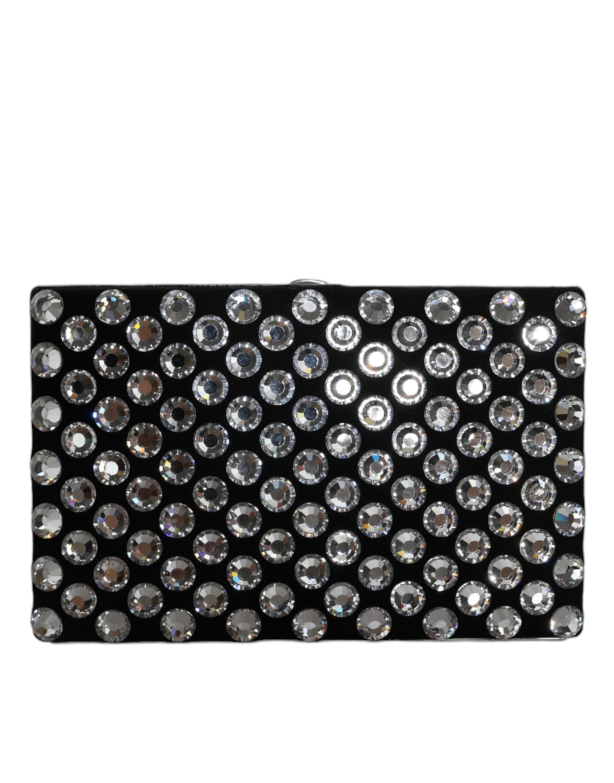 Dolce & Gabbana Black Velvet Crystal Clutch Evening Party Purse Bag - Zeiniez