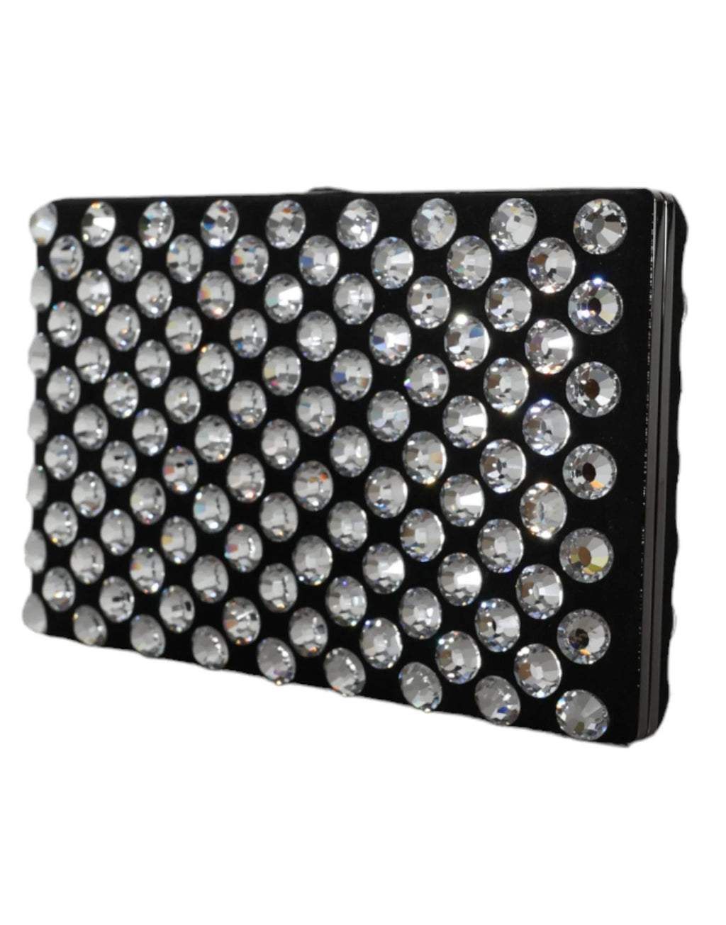 Dolce & Gabbana Black Velvet Crystal Clutch Evening Party Purse Bag - Zeiniez