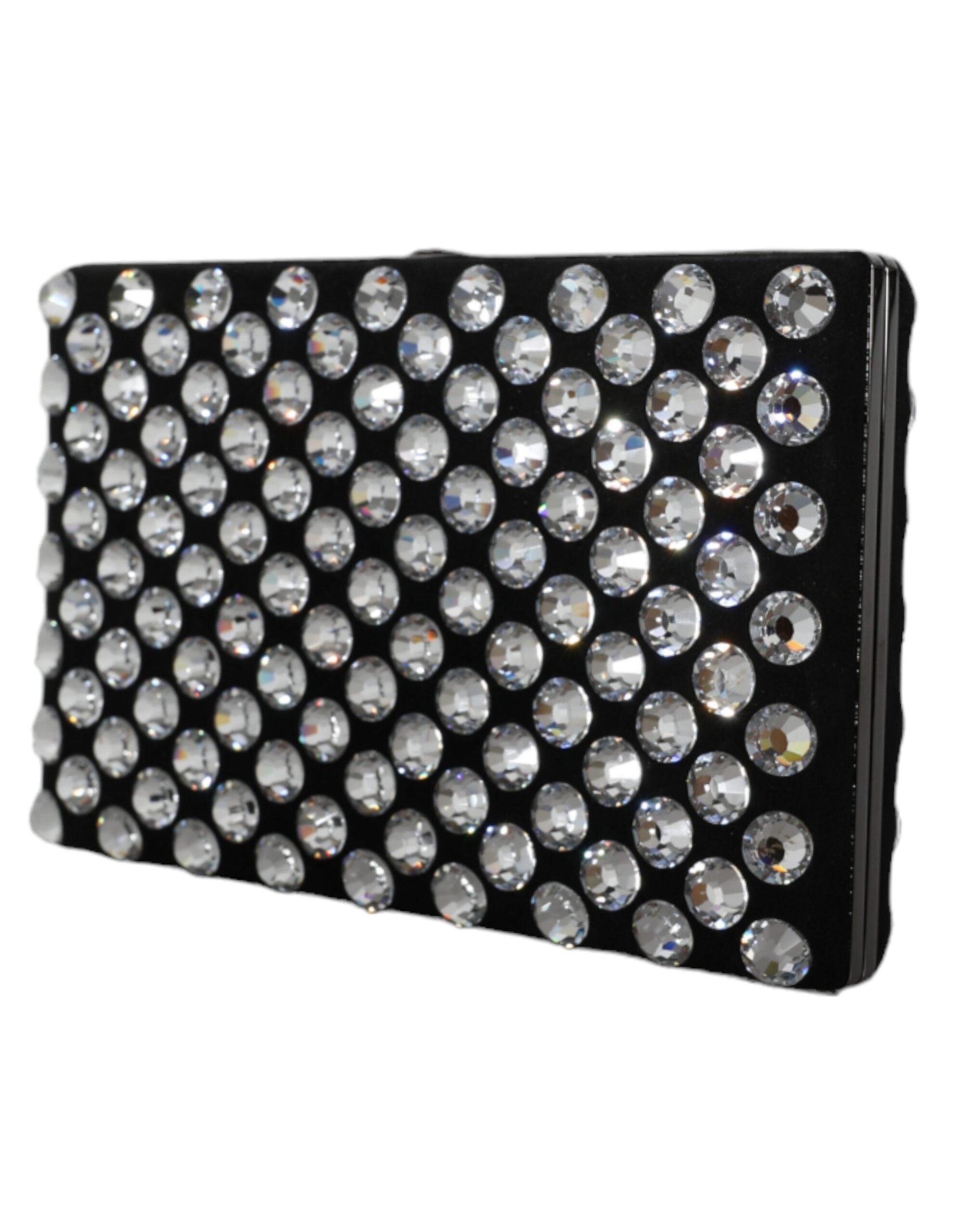 Dolce & Gabbana Black Velvet Crystal Clutch Evening Party Purse Bag - Zeiniez