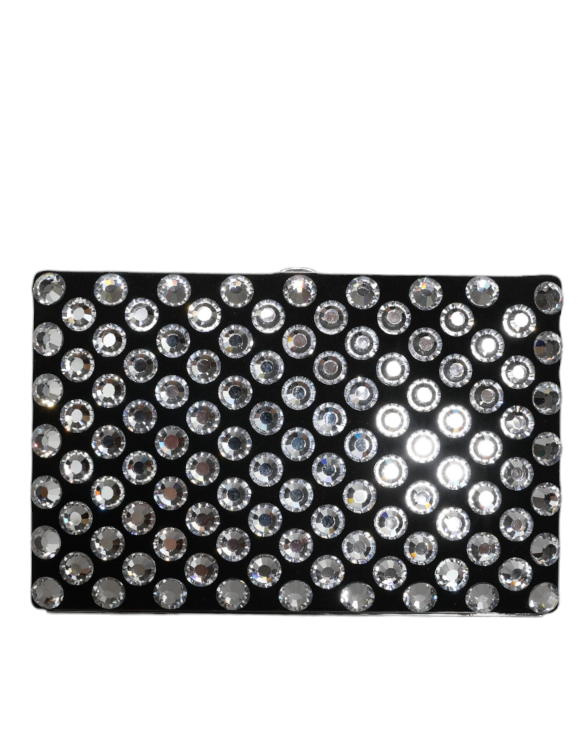 Dolce & Gabbana Black Velvet Crystal Clutch Evening Party Purse Bag - Zeiniez