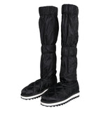 Dolce & Gabbana Black Quilted High Top Boots Sneakers Shoes - Zeiniez