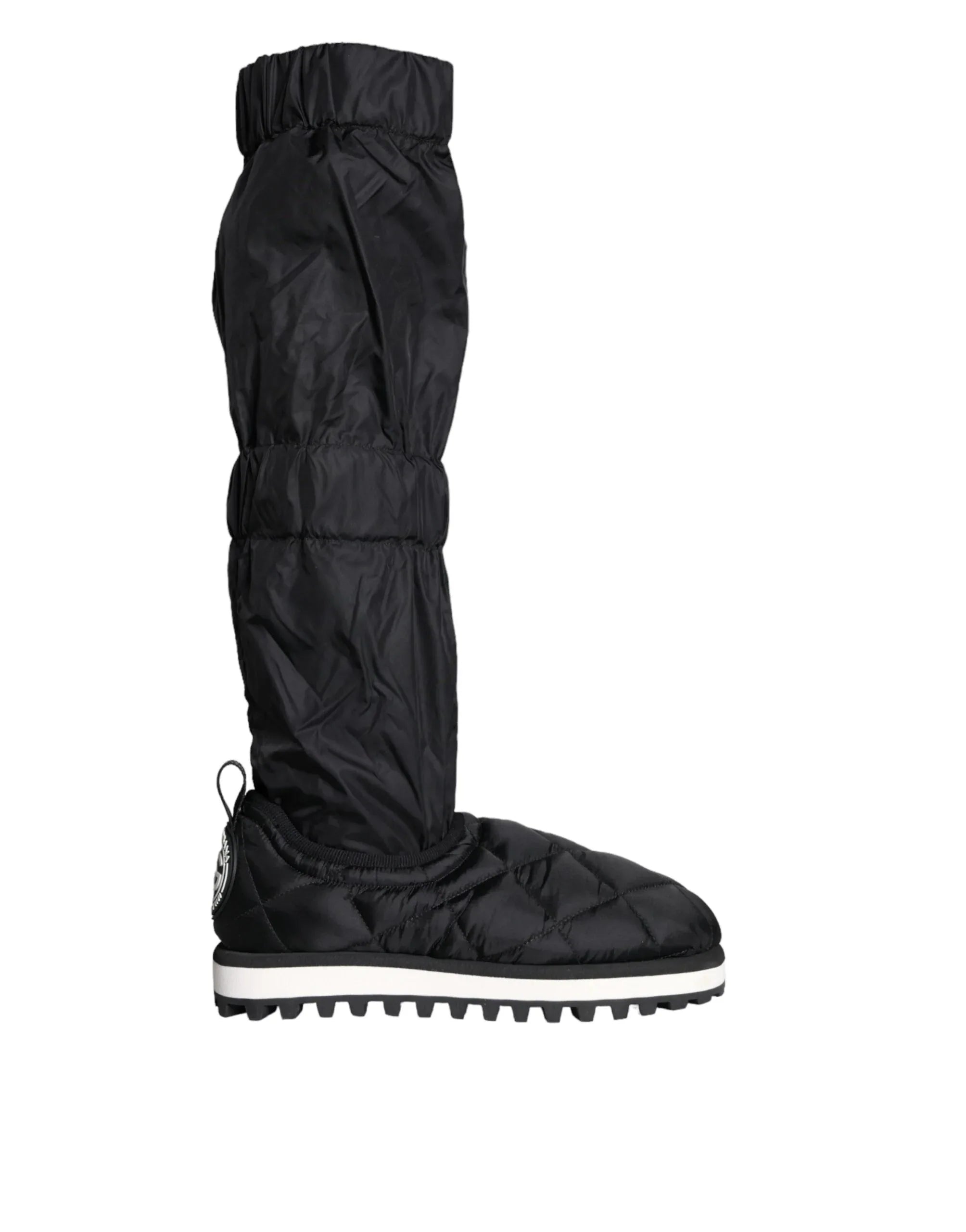 Dolce & Gabbana Black Quilted High Top Boots Sneakers Shoes - Zeiniez