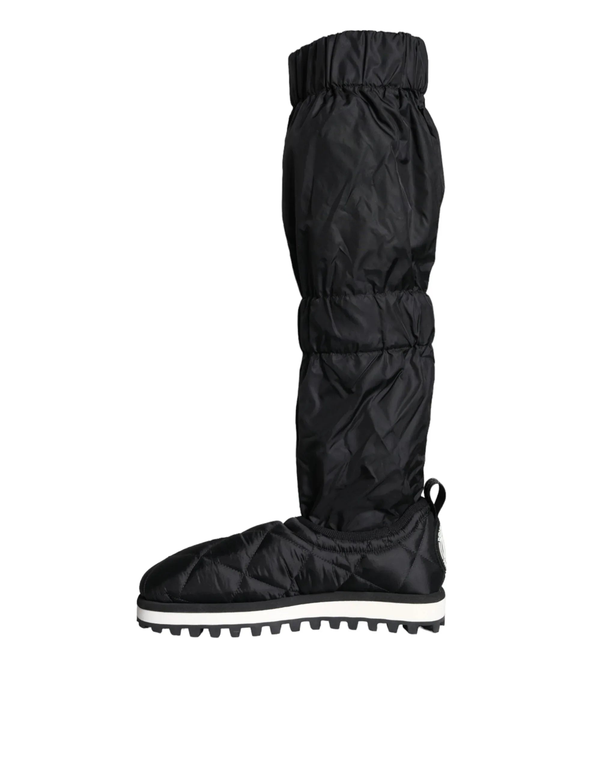 Dolce & Gabbana Black Quilted High Top Boots Sneakers Shoes - Zeiniez