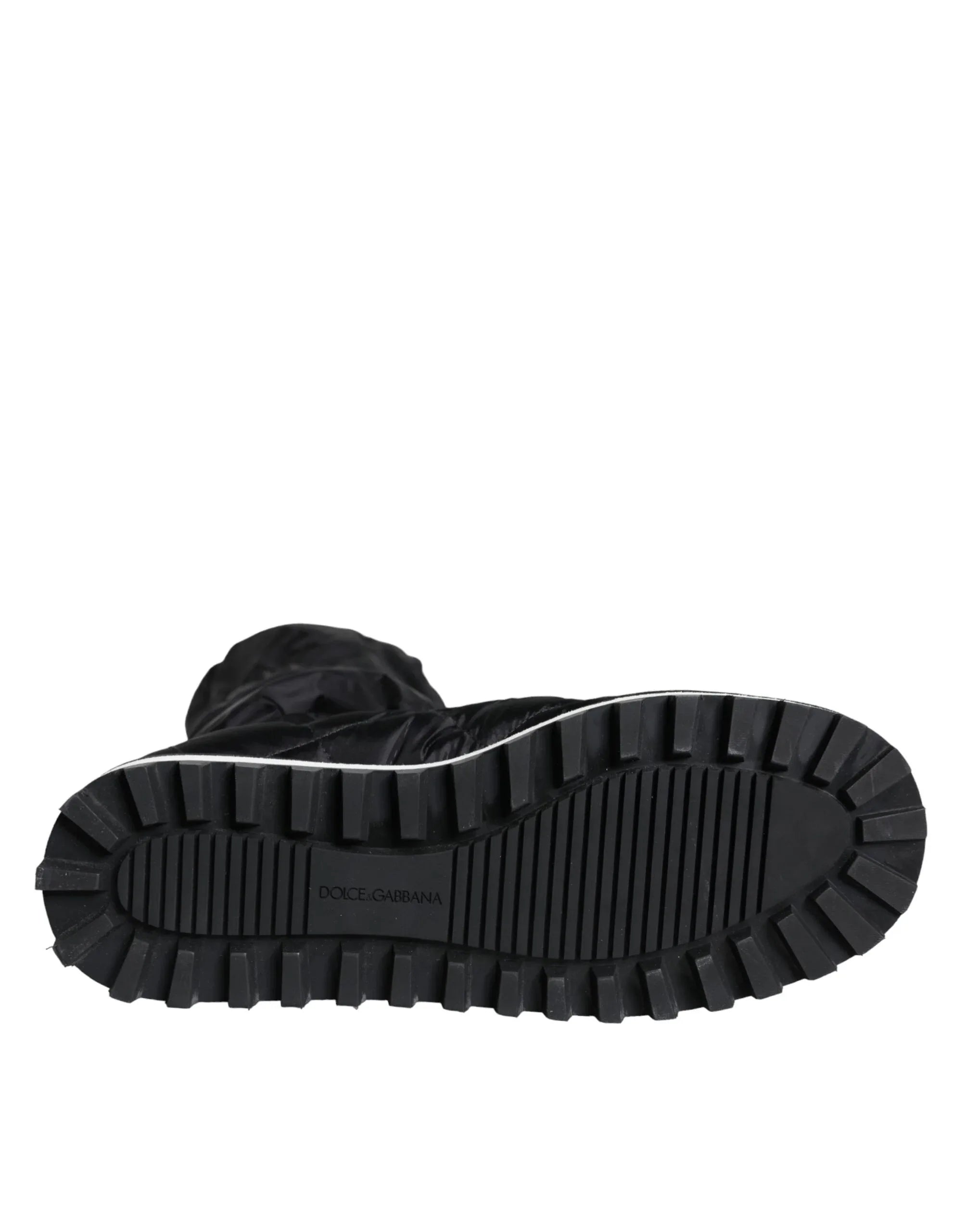 Dolce & Gabbana Black Quilted High Top Boots Sneakers Shoes - Zeiniez