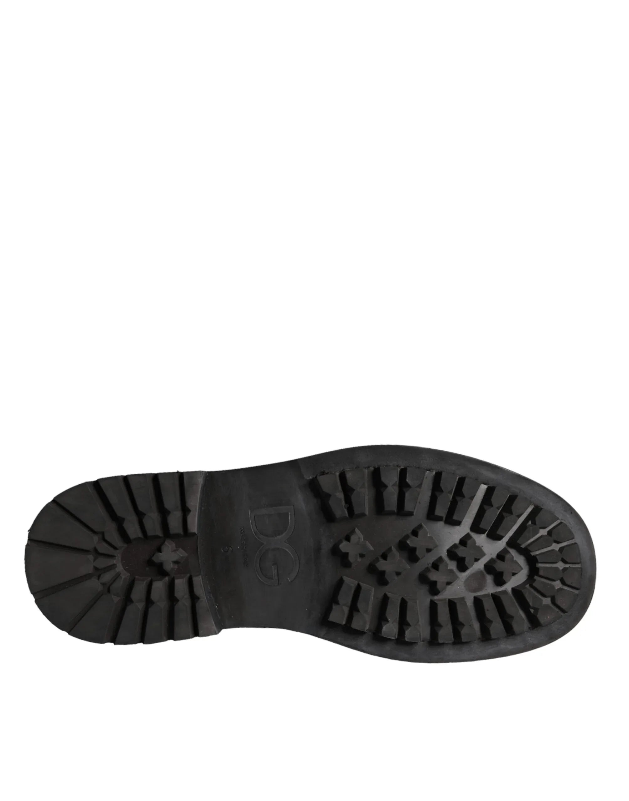 Dolce & Gabbana Black Lace Up Mid Calf Boots Men Shoes - Zeiniez