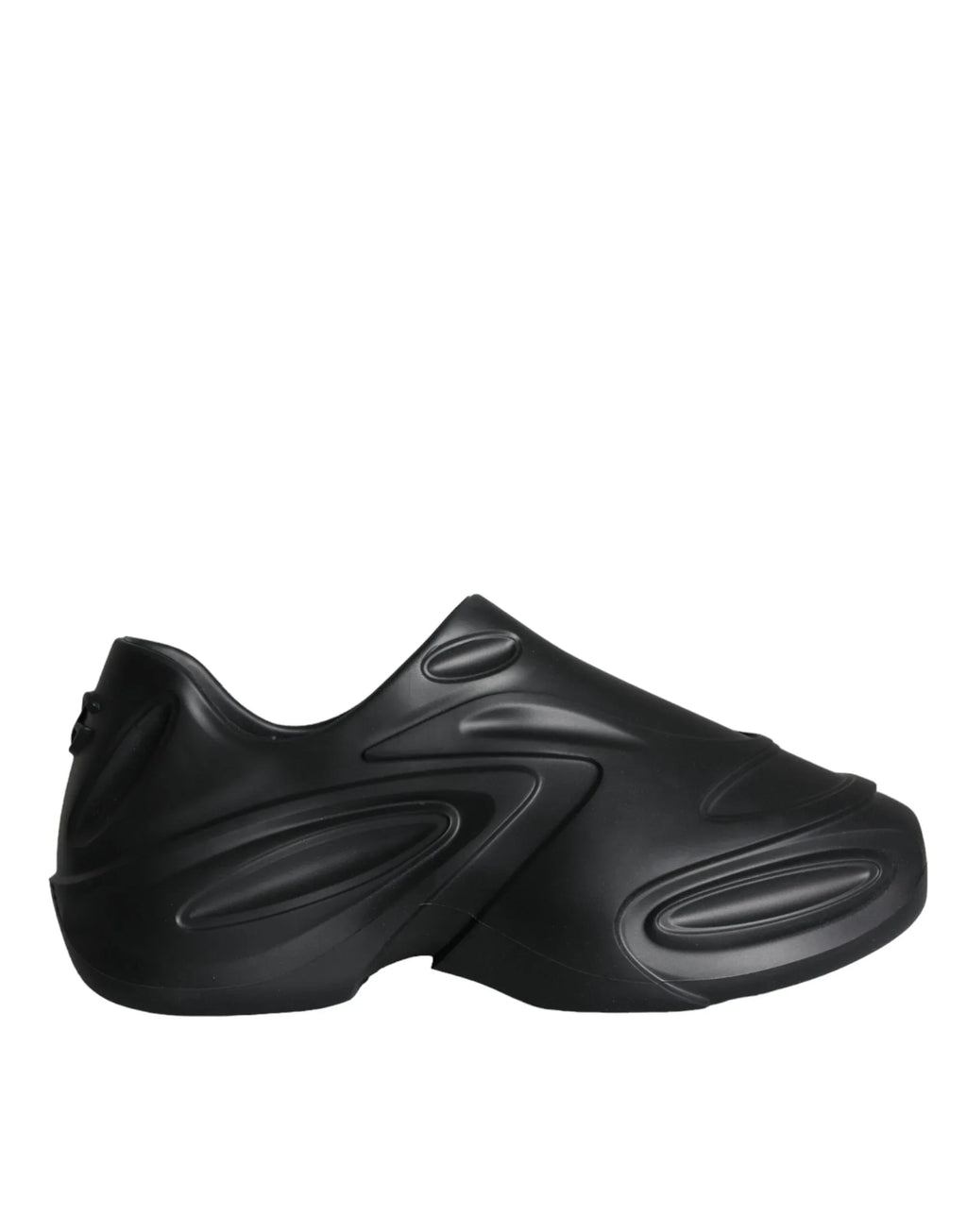 Dolce & Gabbana Black Foiled Rubber Toy Low Top Sneakers Shoes - Zeiniez