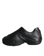 Dolce & Gabbana Black Foiled Rubber Toy Low Top Sneakers Shoes - Zeiniez