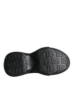 Dolce & Gabbana Black Foiled Rubber Toy Low Top Sneakers Shoes - Zeiniez