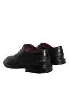 Dolce & Gabbana Black Leather Oxford Wingtip Formal Men Shoes - Zeiniez