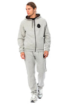 Billionaire Italian Couture Gray Cotton Hooded Sweatsuit - Zeiniez