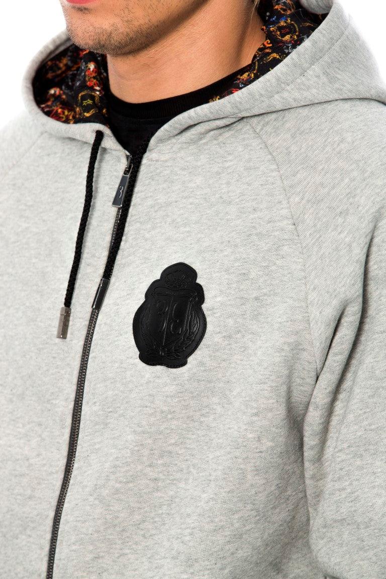 Billionaire Italian Couture Gray Cotton Hooded Sweatsuit - Zeiniez