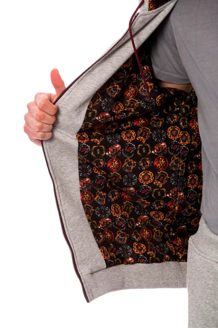 Billionaire Italian Couture Gray Cotton Hooded Sweatsuit - Zeiniez