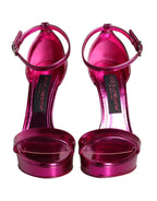 Dolce & Gabbana Fuchsia KEIRA Heels Ankle Strap Sandals Shoes - Zeiniez