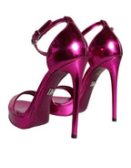 Dolce & Gabbana Fuchsia KEIRA Heels Ankle Strap Sandals Shoes - Zeiniez