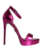 Dolce & Gabbana Fuchsia KEIRA Heels Ankle Strap Sandals Shoes - Zeiniez