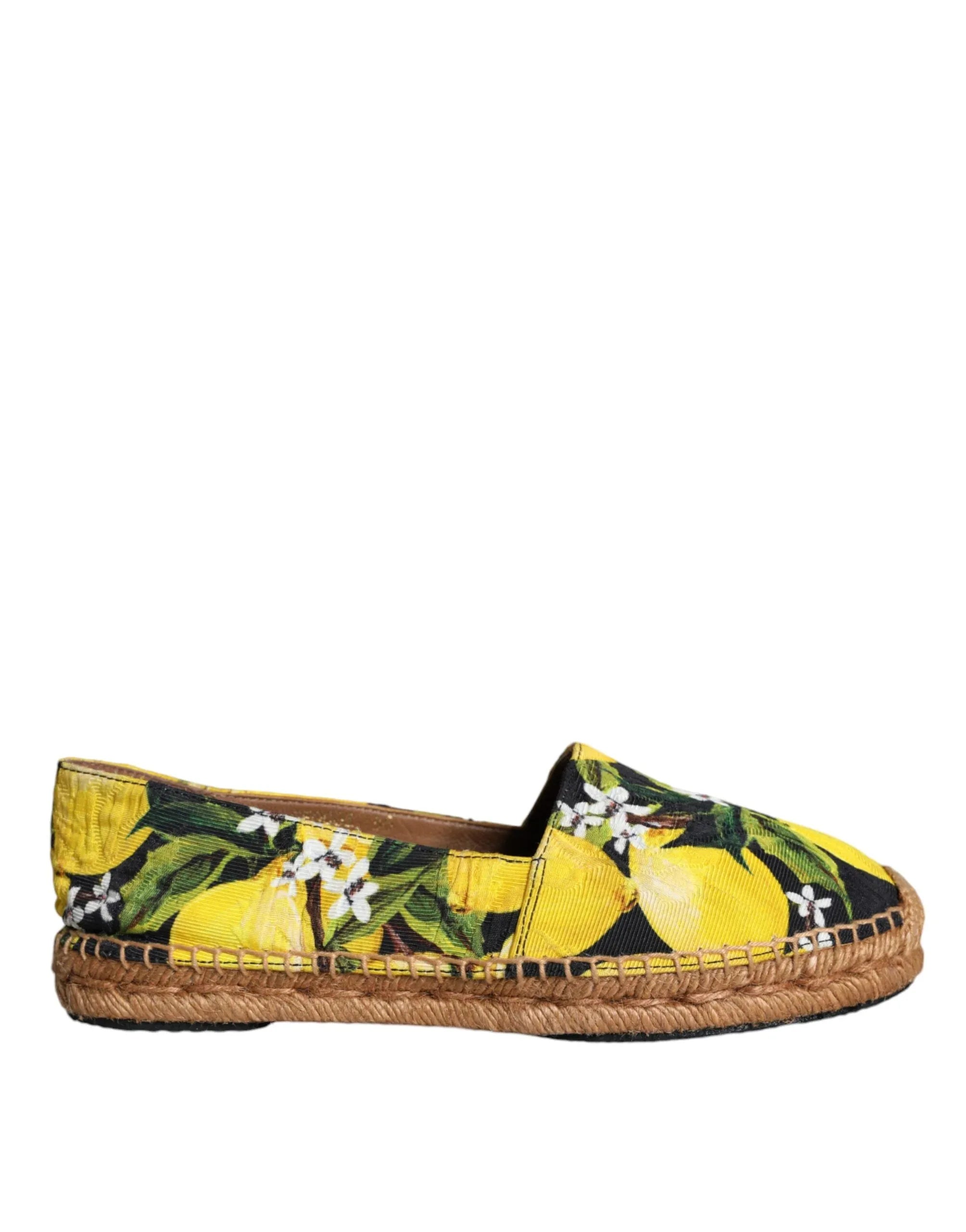Dolce & Gabbana Multicolor Lemon Slip On Espadrilles Shoes - Zeiniez
